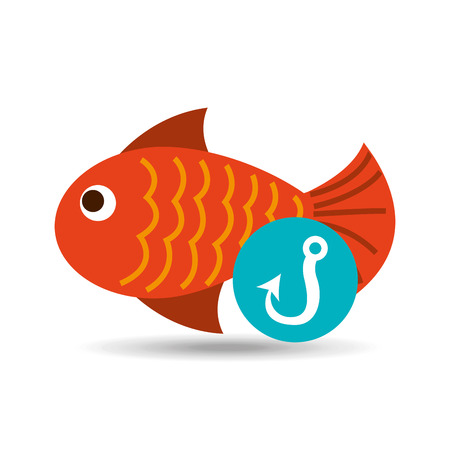 fishing concept design, vector illustration eps10 graphicのイラスト素材