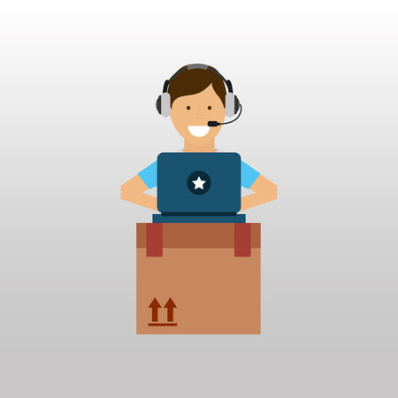 delivery service design, vector illustration eps10 graphicのイラスト素材