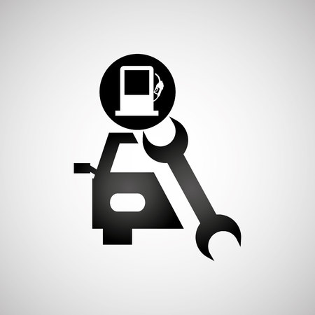 gas station design, vector illustration eps10 graphicのイラスト素材