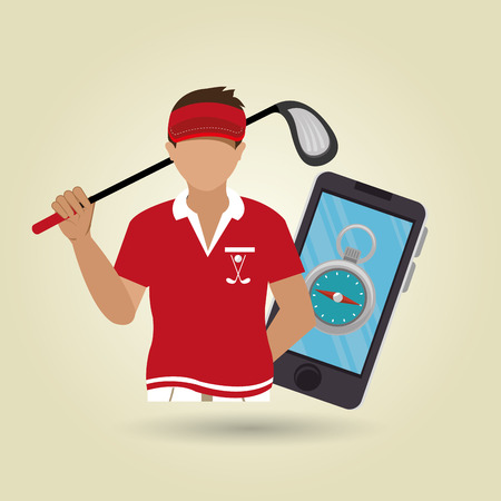 golf equipment design, vector illustration eps10 graphicのイラスト素材