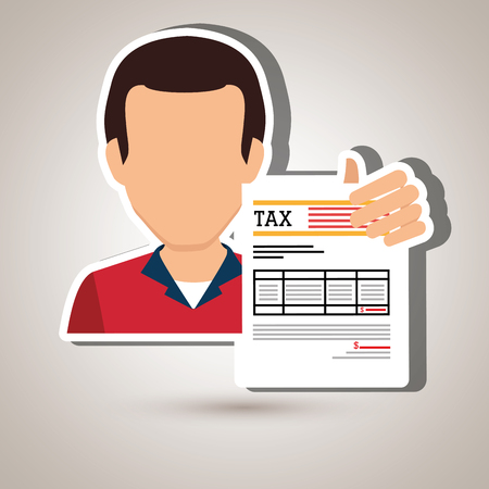 tax debtor design, vector illustration eps10 graphicのイラスト素材