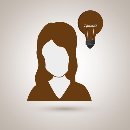 person and bulb design, vector illustration eps10 graphicのイラスト素材