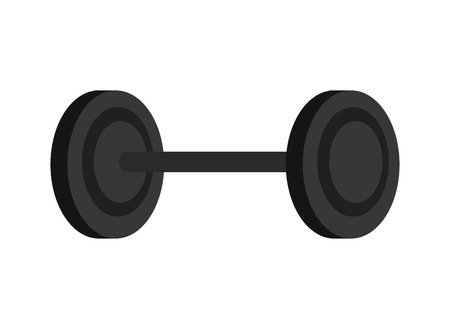 black gym  dumbbells front view over isolated background, vector illustrationのイラスト素材