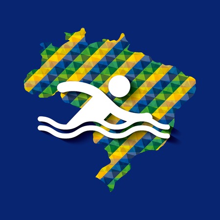 Brazil sports isolated icon design, vector illustration  graphicのイラスト素材