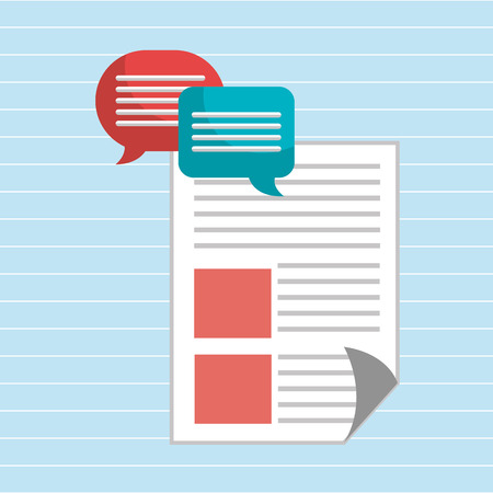 speech bubbles with document isolated icon design, vector illustration  graphicのイラスト素材