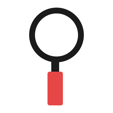 black and red lens over isolated background, vector illustrationのイラスト素材