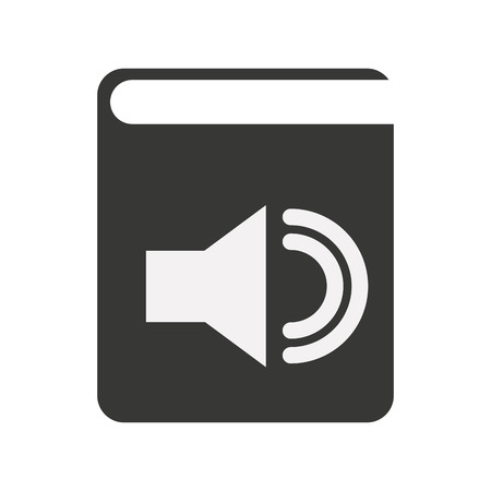 electronic book with speaker  isolated icon design, vector illustration  graphicのイラスト素材