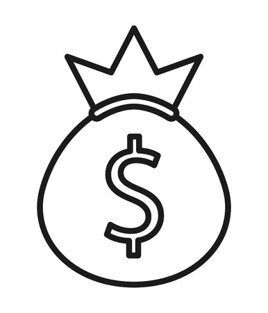 money bag isolated icon design, vector illustration  graphicのイラスト素材