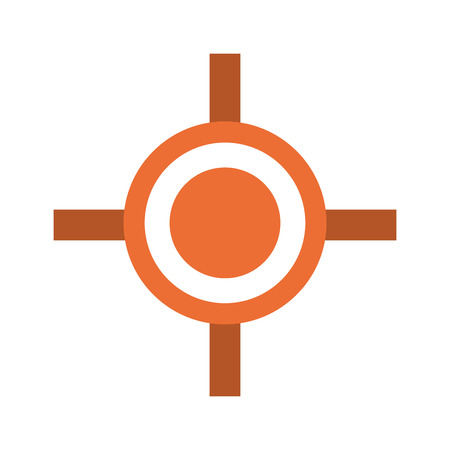 Crosshair icon design over white background, Vector illustration eps10のイラスト素材