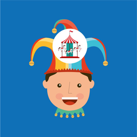 circus juggler isolated icon design, vector illustration  graphicのイラスト素材