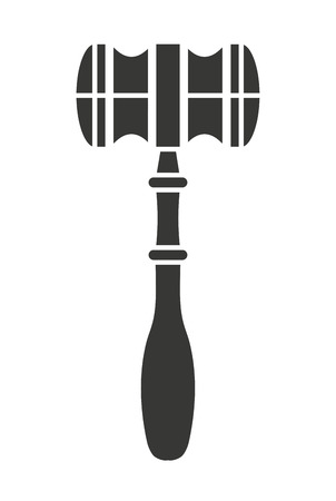 wooden gavel isolated icon design, vector illustration  graphicのイラスト素材
