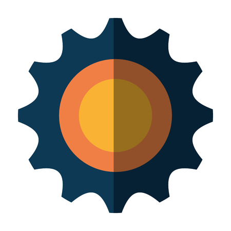Colorful gear, cof or wheel isolated icon, Industry and machinary concept.のイラスト素材