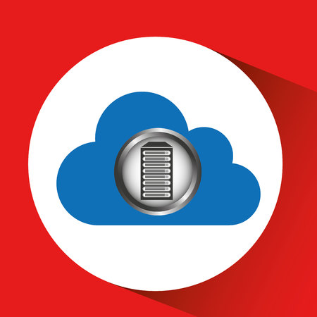 pc cloud security system icon vector illustrationのイラスト素材