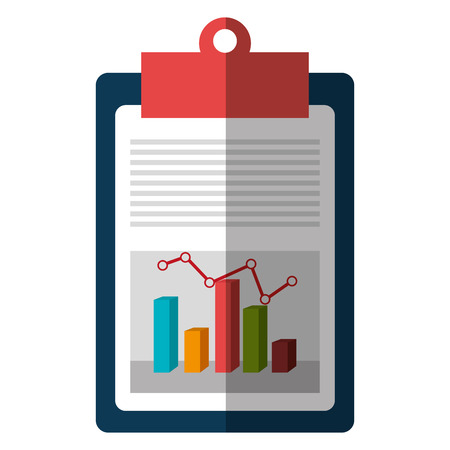 Growth statistics with graphics, isolated flat icon vector illustration.のイラスト素材