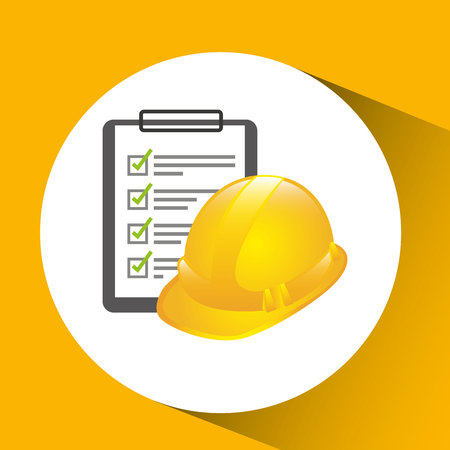 industry construction plan with helment vector illustrationのイラスト素材