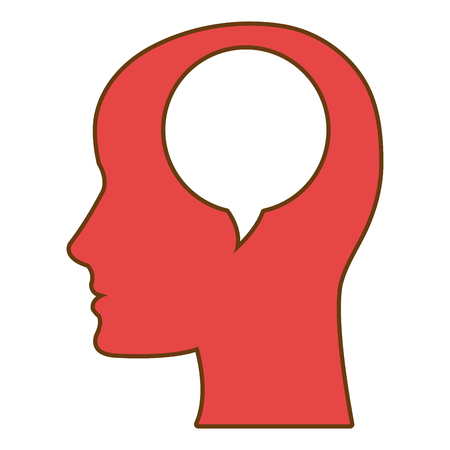 Human mind thinking isolated icon, vector illustration graphic.のイラスト素材