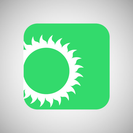 sun with ecology green concept, vector illustrationのイラスト素材