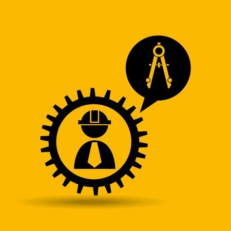 industry construction man working icon vector illustrationのイラスト素材