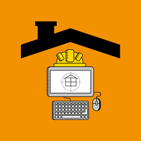 industry construction man working icon vector illustrationのイラスト素材