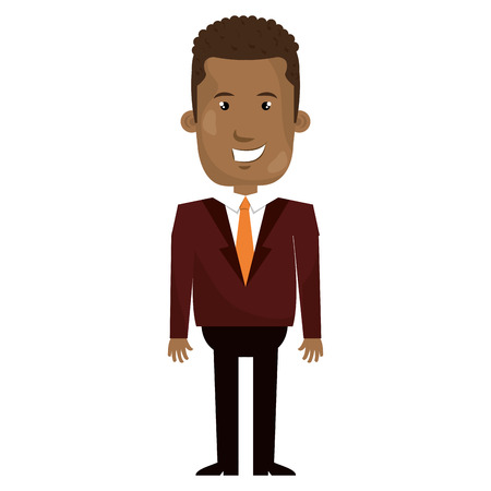 Young businessman with elegant suit cartoon, vector illustration.のイラスト素材