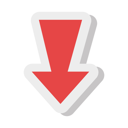 Red cursor arrow isolated flat icon, vector illustration graphic.のイラスト素材