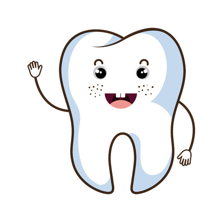 Medical dental care cartoon isolated flat icon, vector illustration.のイラスト素材