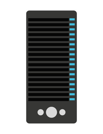 tower server computer isolated icon design, vector illustration  graphicのイラスト素材
