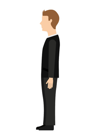 businessman standing  isolated icon design, vector illustration  graphicのイラスト素材