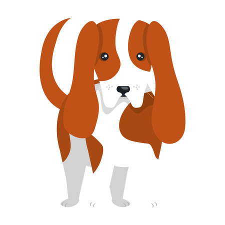 Puppy dog face cartoon, vector illustration graphic design.のイラスト素材