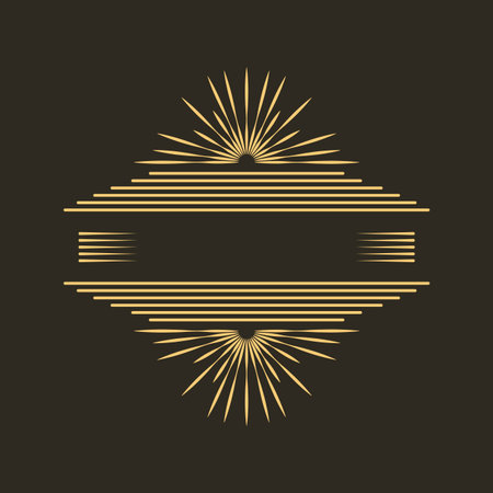 Retro concept represented by striped label with space for title icon. Antique illustration.のイラスト素材