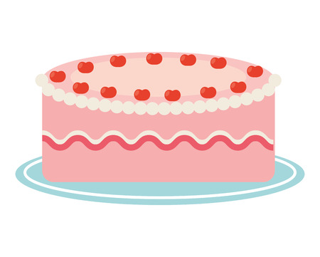delicious cake isolated icon design, vector illustration  graphicのイラスト素材
