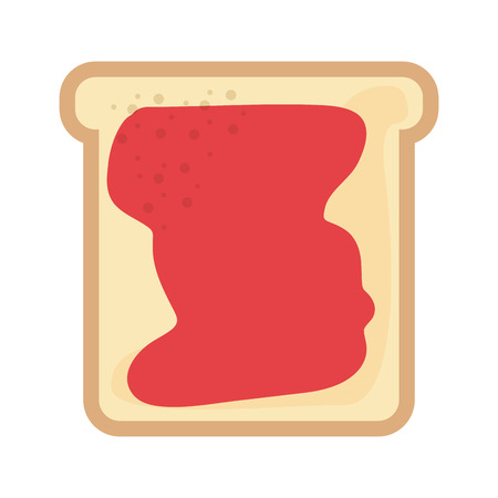 delicious bread with jam isolated icon design, vector illustration  graphicのイラスト素材