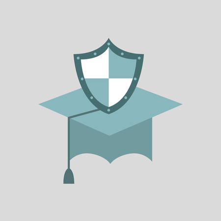 ensure protection insurance risk education isolated, vector illustrationのイラスト素材