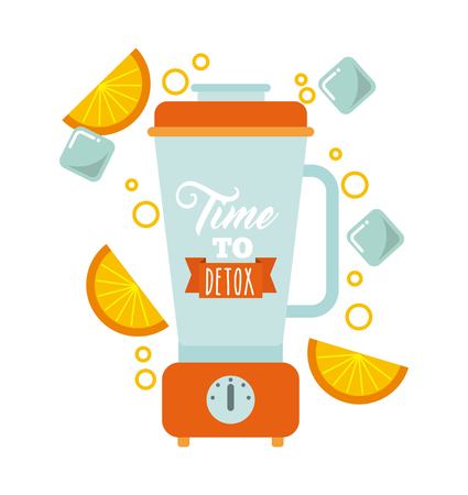 Smoothie and Juice concept represented by detox blender icon. Isolated and flat illustration.のイラスト素材