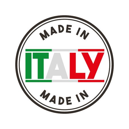 Italy culture concept represented by flag and seal stamp icon. Isolated and flat illustration.のイラスト素材