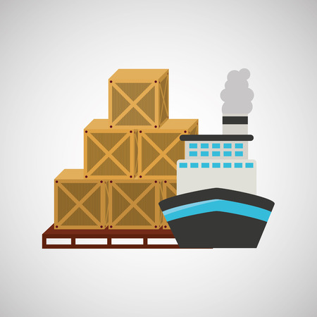 transportation delivery package isolated, vector illustration eps10のイラスト素材