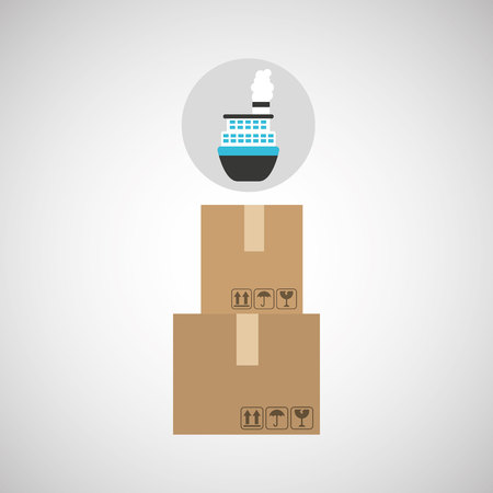 transportation delivery package isolated, vector illustration eps10のイラスト素材