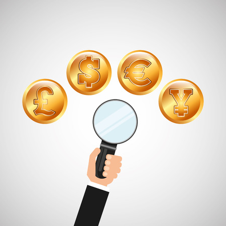 finance money economy dollar business isolated, vector illustrationのイラスト素材