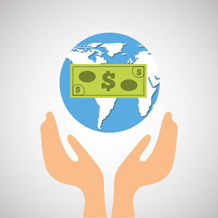 finance money economy dollar business isolated, vector illustrationのイラスト素材