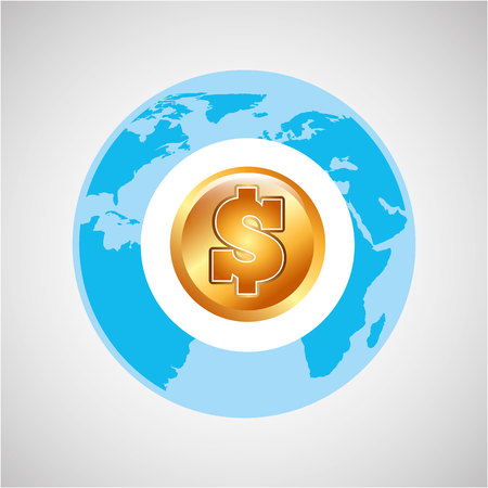 finance money economy dollar business isolated, vector illustrationのイラスト素材