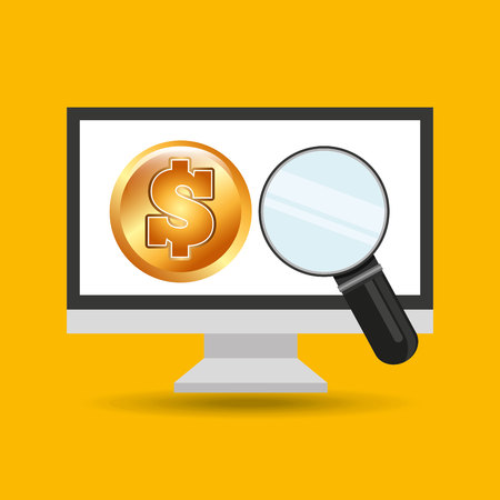 finance money economy dollar business isolated, vector illustrationのイラスト素材