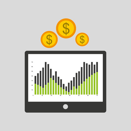 finance money economy dollar business isolated, vector illustrationのイラスト素材