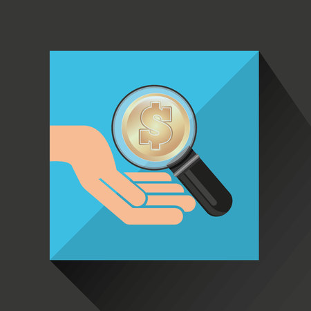 finance money economy dollar business isolated, vector illustrationのイラスト素材