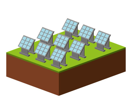 set panel solar  isolated icon design, vector illustration  graphicのイラスト素材
