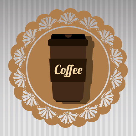 cup of coffee isolated icon design, vector illustration  graphicのイラスト素材