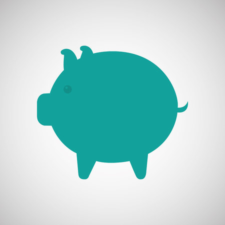 saving money desing in a fat pig, vectorのイラスト素材