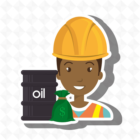 persons with barrel petroleo isolated icon design, vector illustration  graphicのイラスト素材