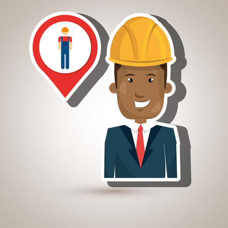 man worker isolated icon design, vector illustration  graphicのイラスト素材