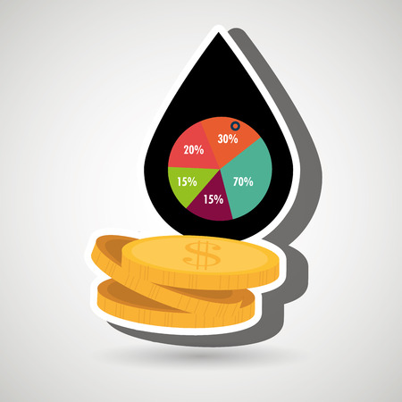 oil and currency isolated icon design, vector illustration  graphicのイラスト素材