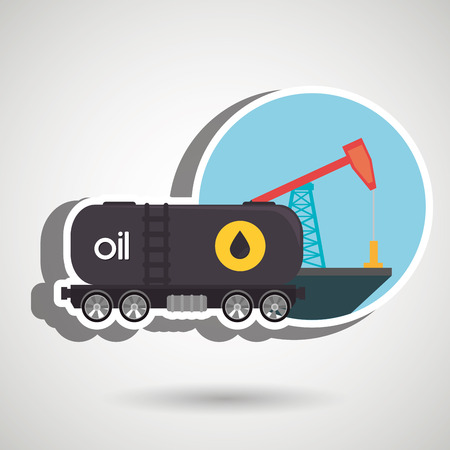 Oil truck isolated icon design, vector illustration  graphicのイラスト素材